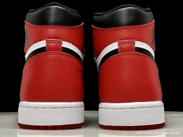 Official Maikesneakers 555088-125 Black Air Toe Retro 1 Jordan 0715
